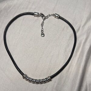 Elegant Silver and Black Necklace